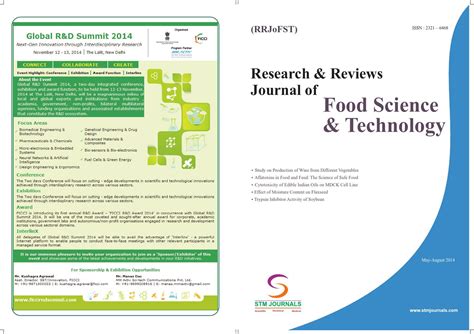 Research & reviews journal of food science & technology (vol3, issue2 ...