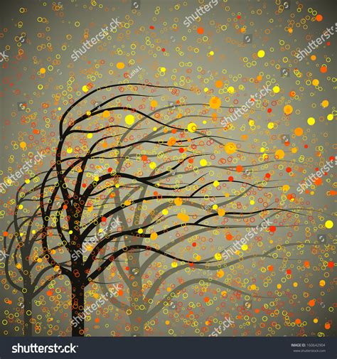 Windy Autumn Trees, Rasterized Stock Photo 160642904 : Shutterstock