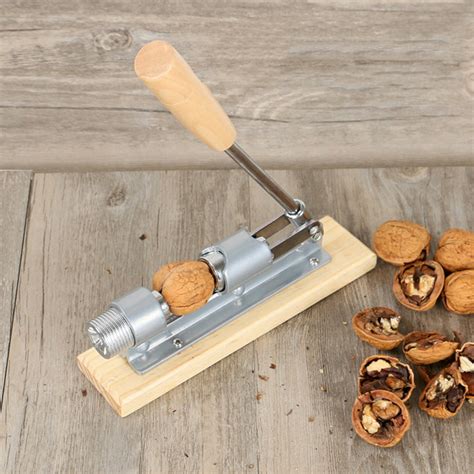 Mechanical Pecan Nut Cracker with Base Stainless Steel Nutcracker Multi-Function Sheller Pecans ...