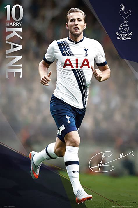 Tottenham Hotspurs Kane Official Soccer Player Poster 2015/16- Buy ...