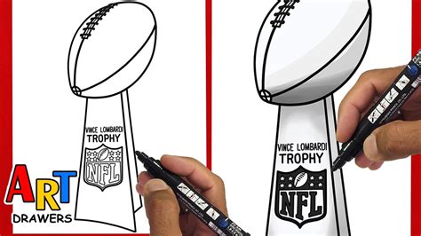 How To Draw SUPER BOWL Trophy (NFL) - YouTube