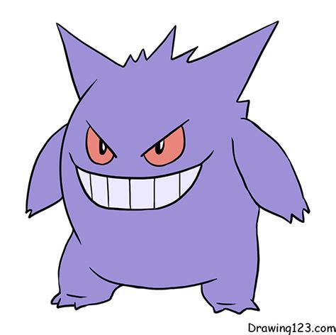 Pokemon Gengar Çizimi Eğitimleri - Adım adım Pokemon Gengar nasıl çizilir