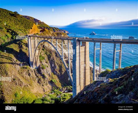 Bixby Creek Bridge, Highway 1, and Big Sur coast of California California Stock Photo - Alamy