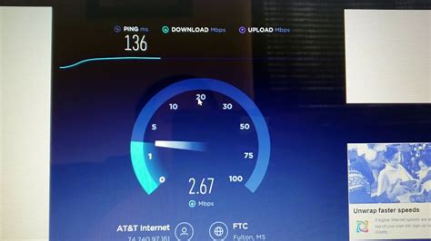 At&t dsl internet speed test (wow) - YouTube