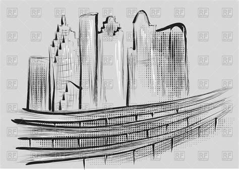 Houston Skyline Sketch at PaintingValley.com | Explore collection of ...