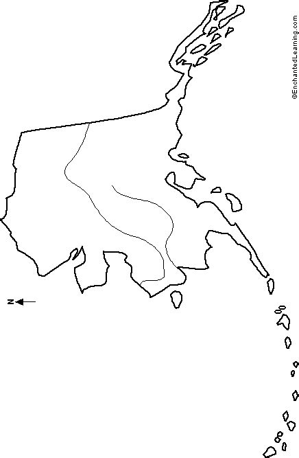 Outline Map Alaska - EnchantedLearning.com