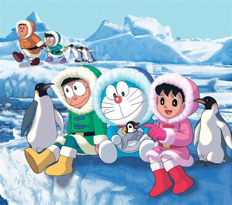 Download Doraemon In Snowland Wallpaper | Wallpapers.com