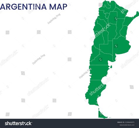 High Detailed Map Argentina Outline Map Stock Vector (Royalty Free ...