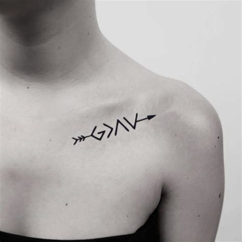 God Is Greater Than The Highs And Lows Clavicle Temporary Tattoo Sticker - OhMyTat