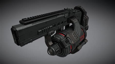 Futuristic Weapon Concept Art Machine Gun