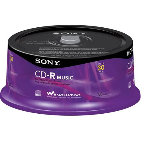 Sony CD-R Music Recordable Storage (30 Discs) 30CRM80RSM B&H