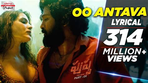 O Antava Song | Pushpa Songs Telugu | Allu Arjun, Samantha | DSP | Sukumar | Indravathi Chauhan ...