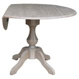 International Concepts Kayden 42 in. Round Drop Leaf Pedestal Dining Table - Walmart.com
