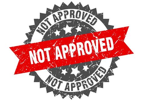 Not Approved Stamp. Not Approved Grunge Round Sign Stock Vector ...