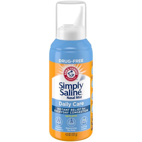 Simply Saline Nasal Mist Instant Relief for Everyday Congestion, 4.5 Oz - Walmart.com