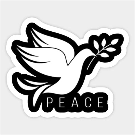 Peace Dove Symbol - Peace - Sticker | TeePublic