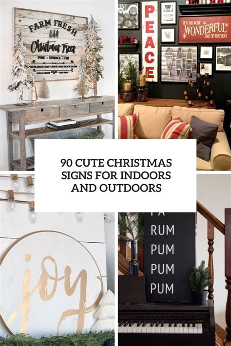 90 Cute Christmas Signs For Indoors And Outdoors - DigsDigs