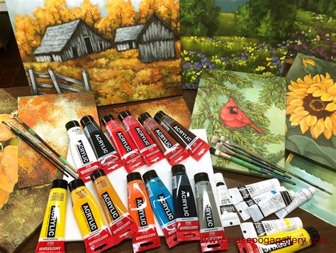 Acrylic painting supplies for art classes - Inese Poga - art and paintings