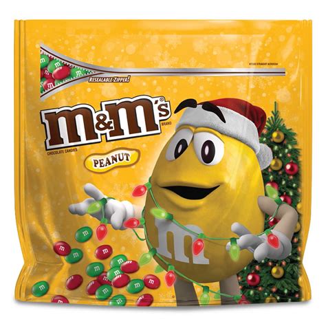 M&M's Holiday Peanut Christmas Candy Party Size, 42 Oz. - Walmart.com