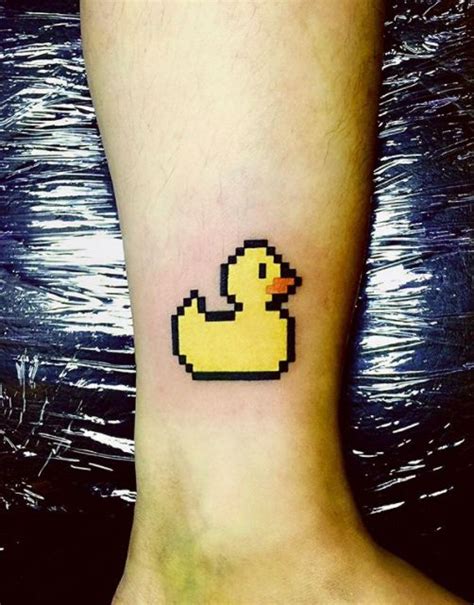 8-Bit Rubber Ducky Tattoo | Tattoos, Animal tattoos, Rubber ducky