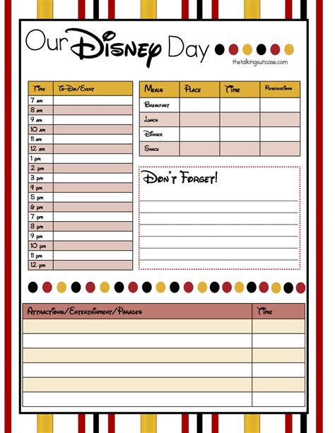 Instant Download Itinerary Printable Christmas Disney Planner Agenda ...