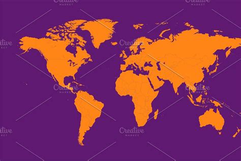 World map with borders and shadow #Sponsored , #paid, #map#World#vector#shadow Map Vector ...