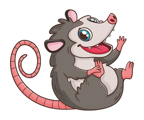 Free Vector | Hand drawn cartoon possum illustration