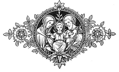 Grabado tomado de un misal del siglo XIX. | Sagrada familia de nazareth ...