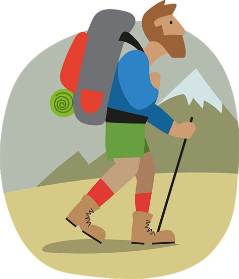 Hiker clipart. Free download transparent .PNG | Creazilla