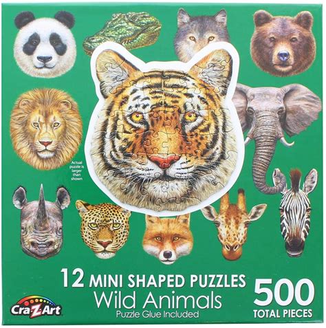 Wild Animals, 12 Shaped mini Jigsaw Puzzle by Cra-z-Art – Prestige Puzzles