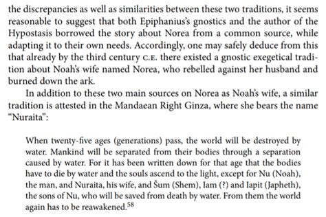 Norea in Sethian and Mandaean texts and tradition : r/Gnostic