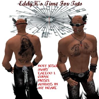 Second Life Marketplace - Holy Jesus Mary Tattoo L Eddy K Diesel