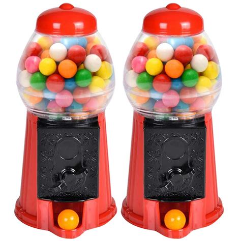 Buy ArtCreativity Gumball Machine for Kids, Set of 2, 6.5 Inch Desktop Bubble Gum Mini Candy ...