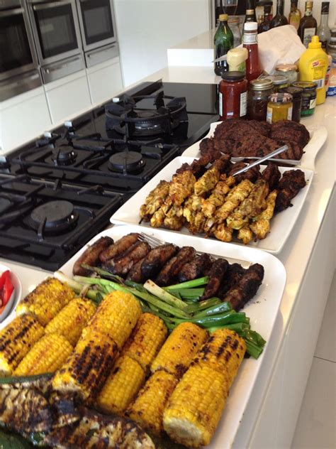 Buffet at BBQ party | Backyard party food, Bbq party menu, Bbq recipes