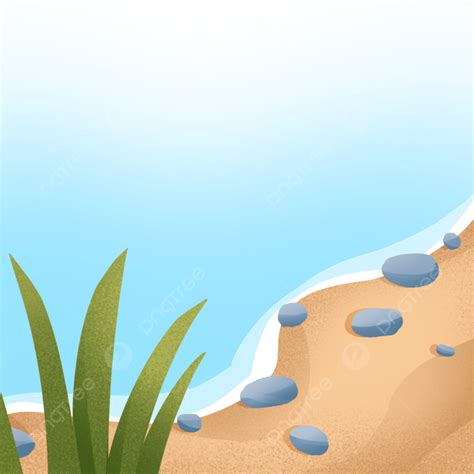 Water Border PNG Picture, Water Border, Sandy Soil, Small Stone, Scene Border PNG Image For Free ...