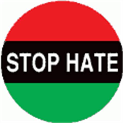 STOP HATE with African American Flag Colors POLITICAL POSTER