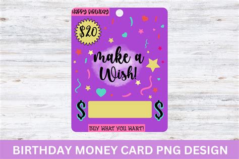 Birthday Money Card Graphic by Craft Ocean · Creative Fabrica