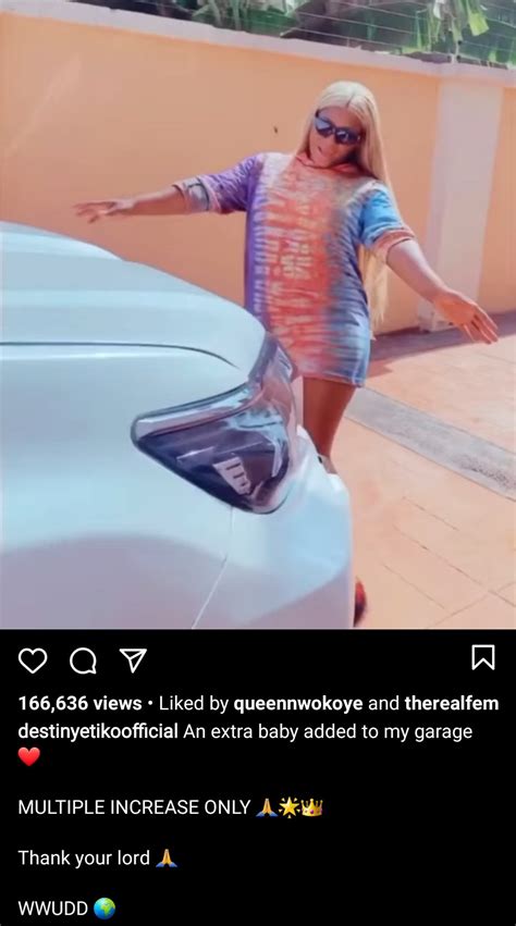 "An extra baby added to my garage" Actress, Destiny Etiko shows off her newest car (video)