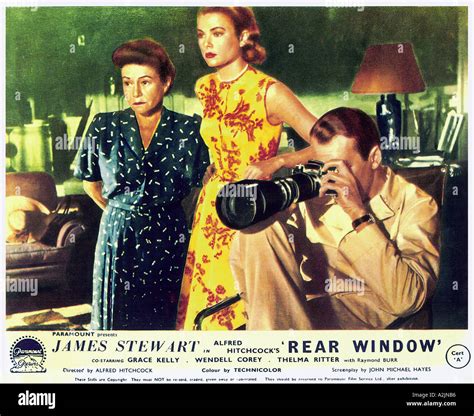 REAR WINDOW 1954 film with from l Thelma Ritter Grace Kelly James ...