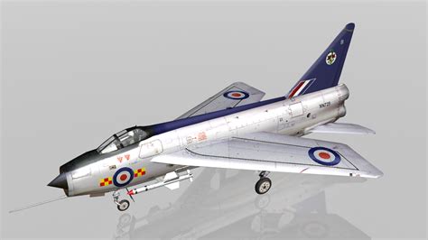 RAF English Electric Lightning F2 3D Model Game ready .max .obj .3ds .fbx .c4d .lwo .lw .lws ...