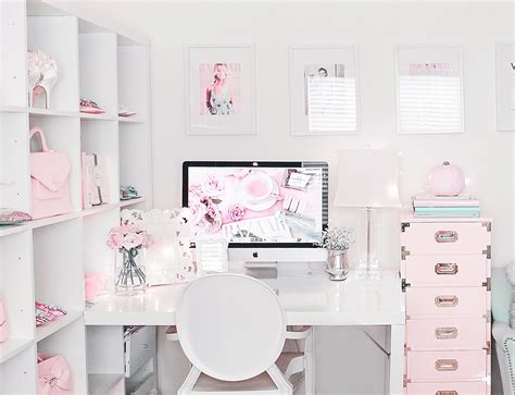 glam office, home office, bamboo desk, blogger office, style your senses. . #officeroomdecor ...