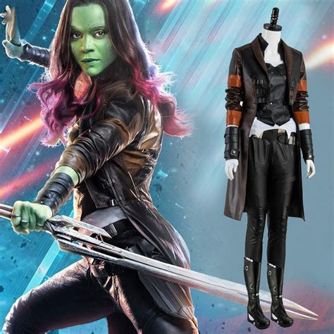 Cosplay Gamora Costume Guardians of The Galaxy 2 Cosplay Halloween Party Women Boot Custom Made ...