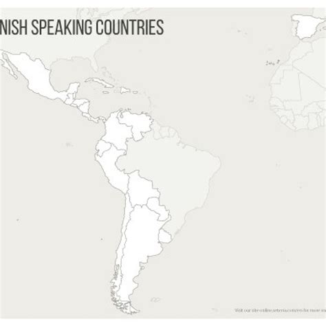 Spanish Speaking Countries Map Unlabeled