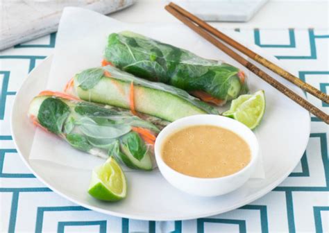 Rice Paper Rolls With Satay Dipping Sauce Recipe