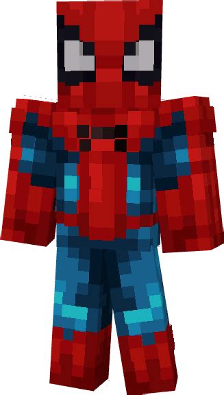 Spider-Man - New red and blue suit | Spider-Man: No Way Home Minecraft Skin