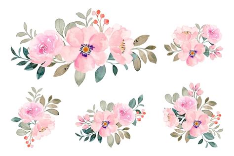 Pink Watercolor Flowers Images - Free Download on Freepik