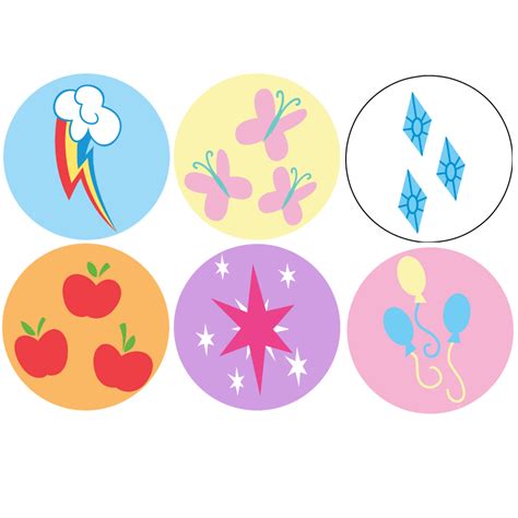 GeekBadge | My Little Pony Cutie Marks 1" Buttons | Online Store ... | Halloween Costumes ...