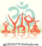 9 Five Yoga Poses Silhouettes Icons Clip Art | Royalty Free - GoGraph