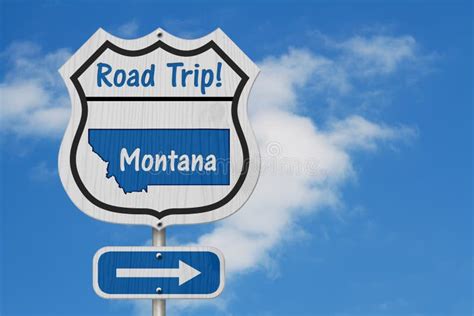 Montana Road Trip Highway Sign Stock Photo - Image of trip, states: 133778270