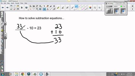 How to solve subtraction equations - YouTube